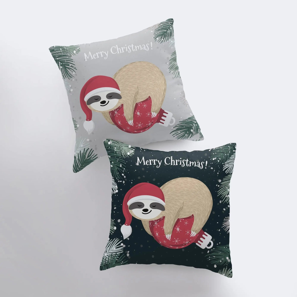 A Merry Little Christmas Sloth Pillow | Pillow Cover