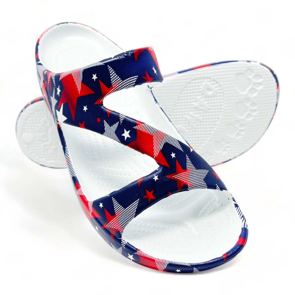 Women&#39;s PAW Print Z Sandals - Stars Forever by DAWGS USA