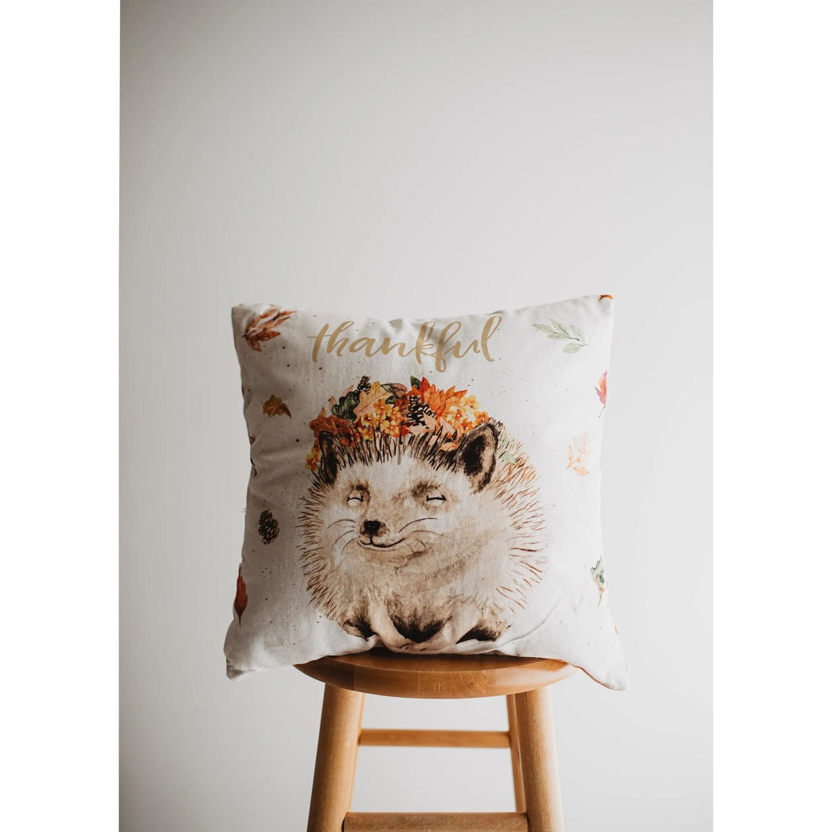 Thankful Hedgehog Pillow | Pillow Cover
