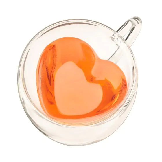 Kendall: Heart Double Walled Glass Tea Mug