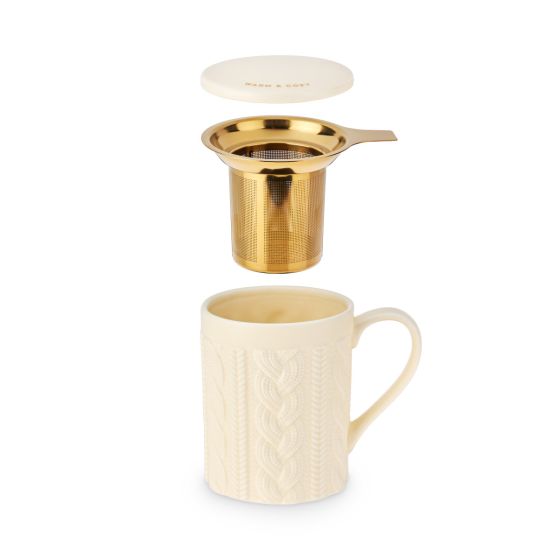 Annette™ Knit Ceramic Ceramic Tea Mug &amp; Infuser