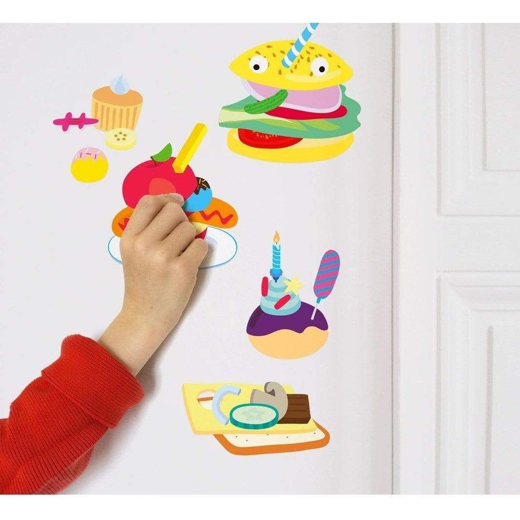 100 Wall Removable Reusable Stickers - Food