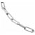 eklexic Silver Double Elongated Link Chain Necklace by eklexic
