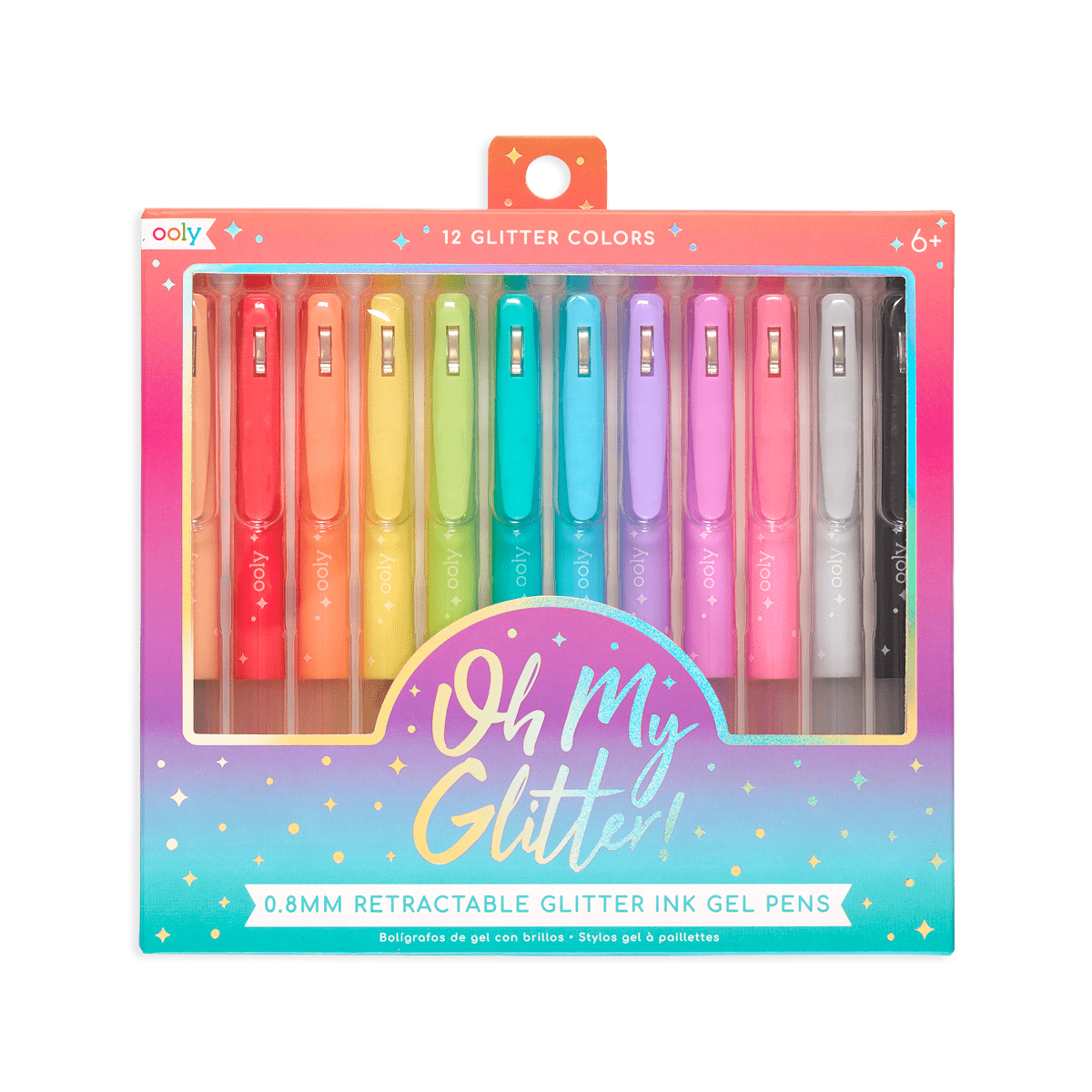 OOLY Oh My Glitter! Retractable Gel Pens - Set of 12 by OOLY