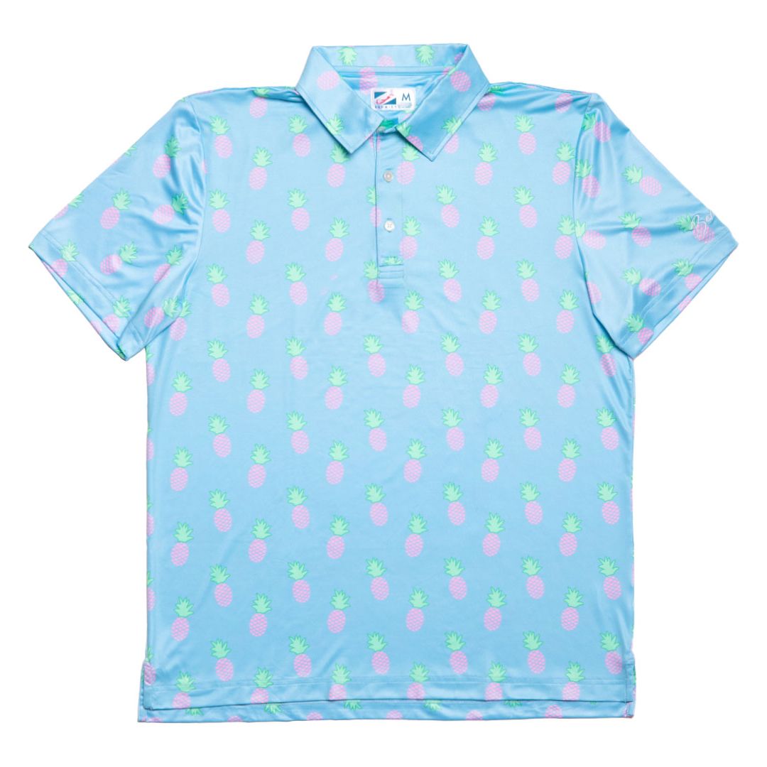Pineapple Funky UPF 50+ Men&#39;s Golf Polo Shirt