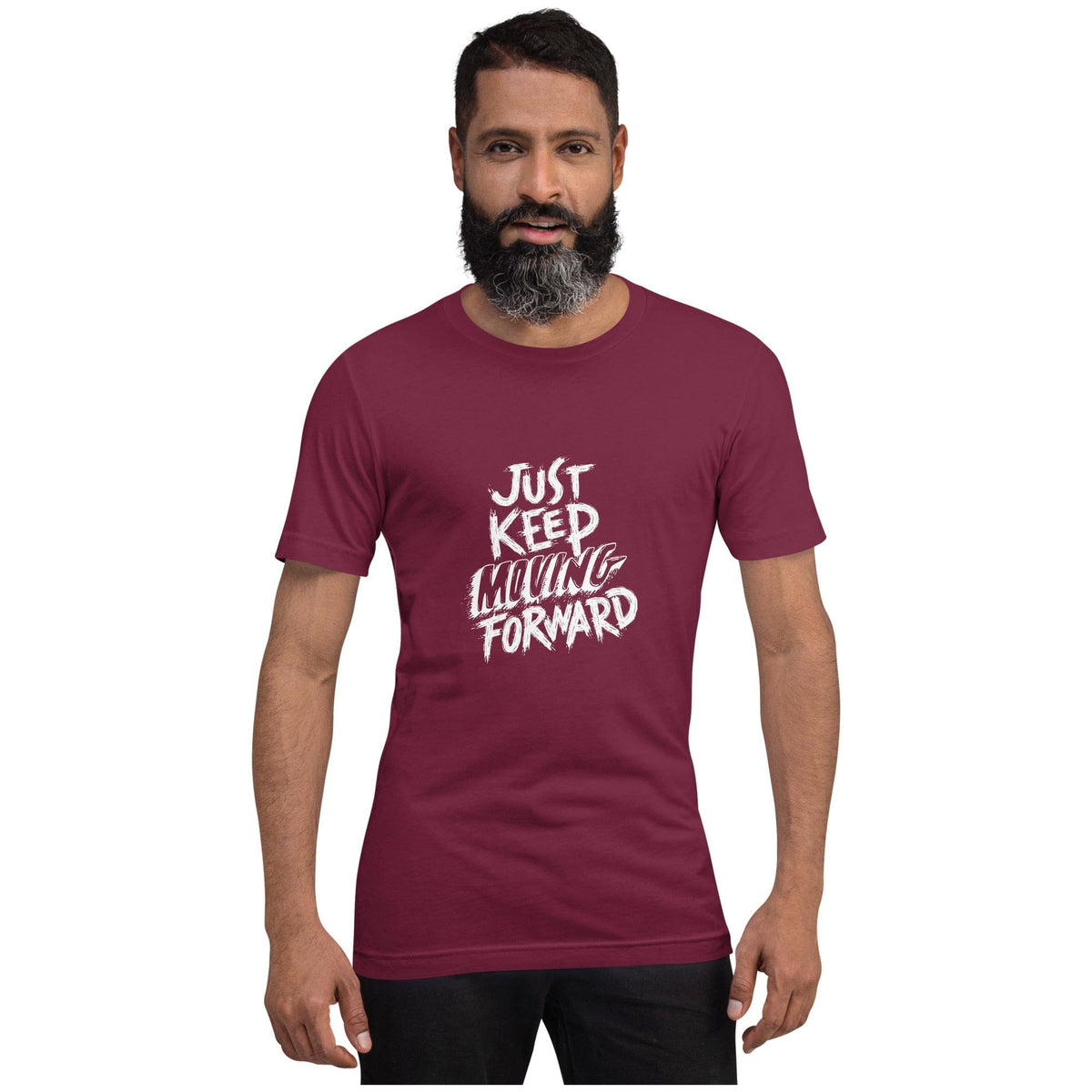 Karma Kiss Maroon / S Just Keep Moving Forward Unisex T-shirt