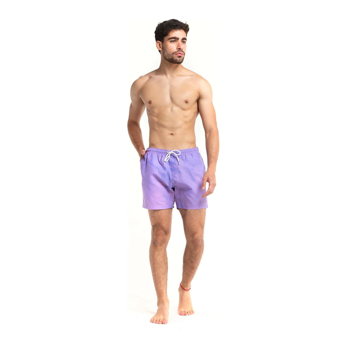 Pink to Purple - 5&quot; Color Changing Swim Trunks