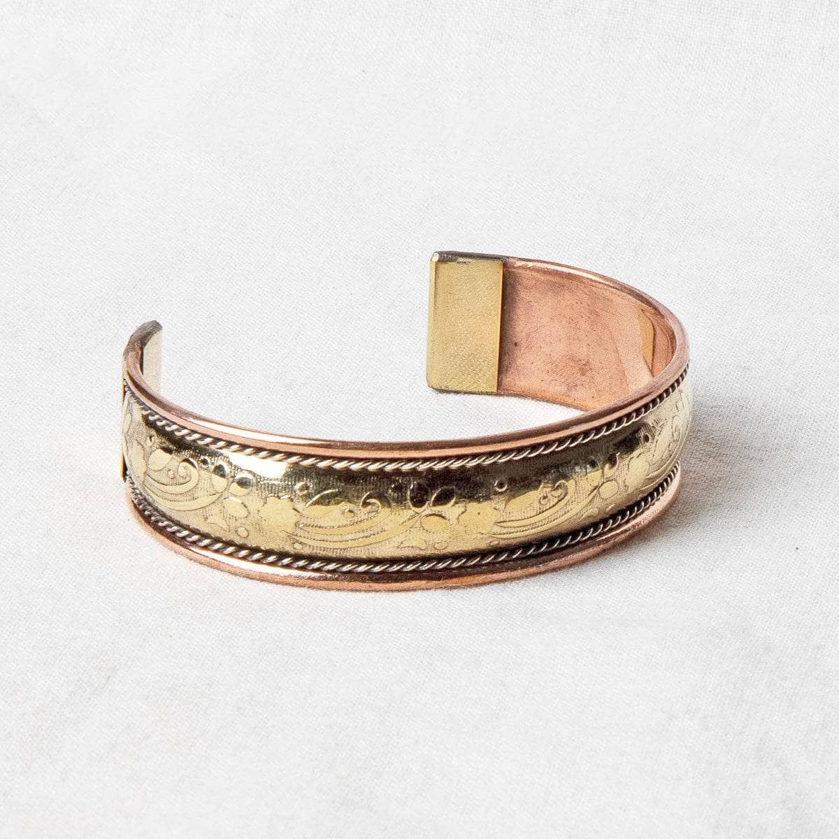 Tiny Rituals Tibetan Handcrafted Brass & Copper Healing Bracelet by Tiny Rituals