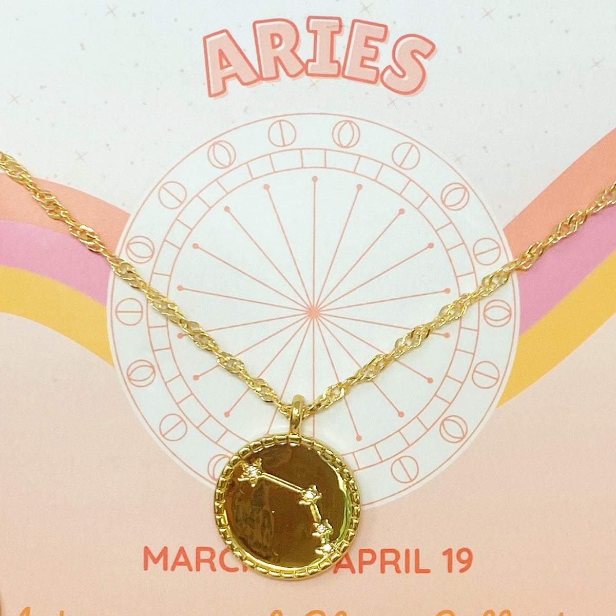 Astronomical Glam Zodiac Constellation Medallion Necklace