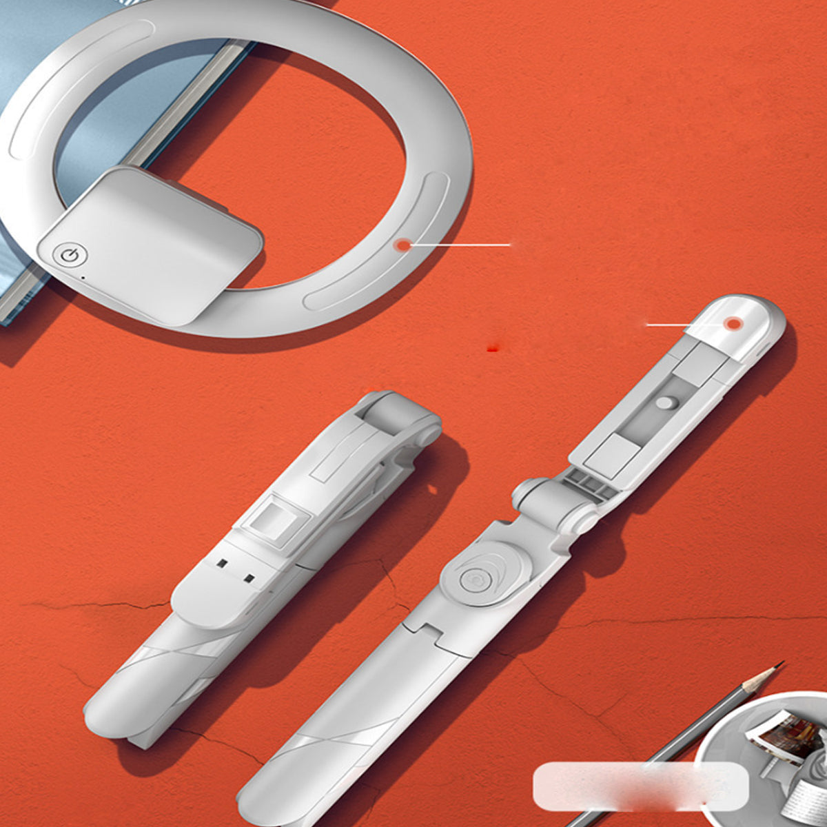 Self Video Portrait Soft Halo Light Stand With Dual LED Light And Bluetooth Remote Vista Shops