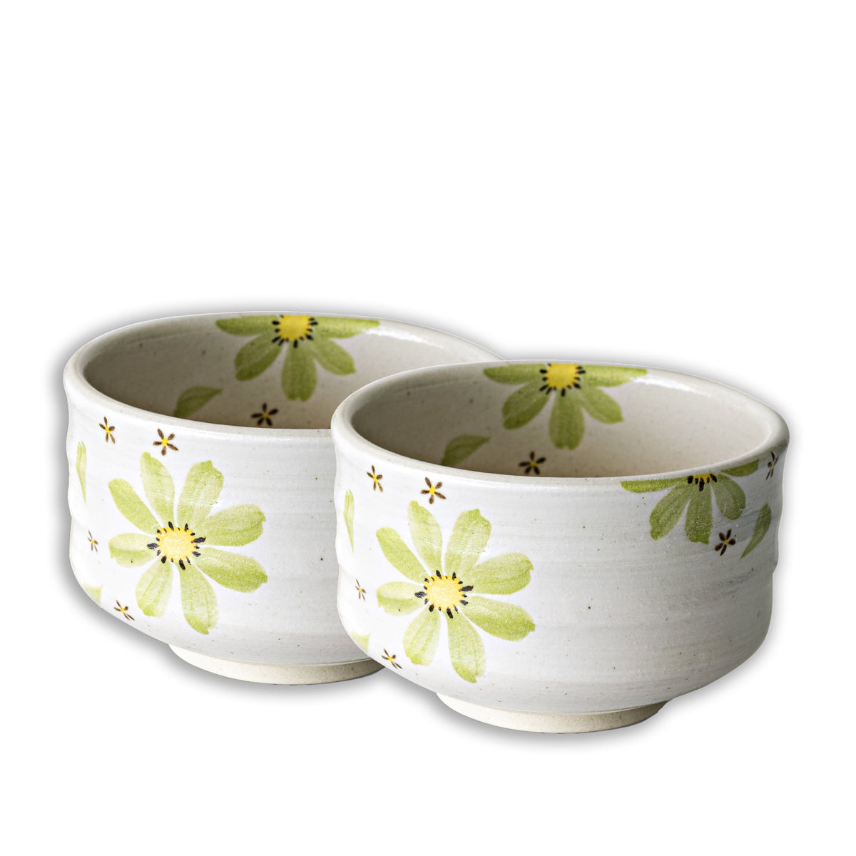 Green Flowers Matcha Bowl by Aprika Life