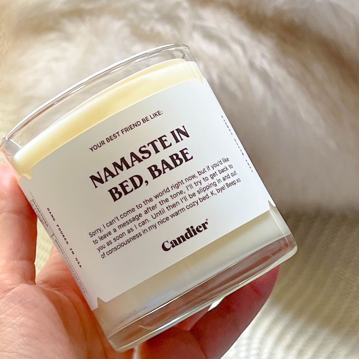 NAMASTE IN BED CANDLE by Shop Ryan Porter