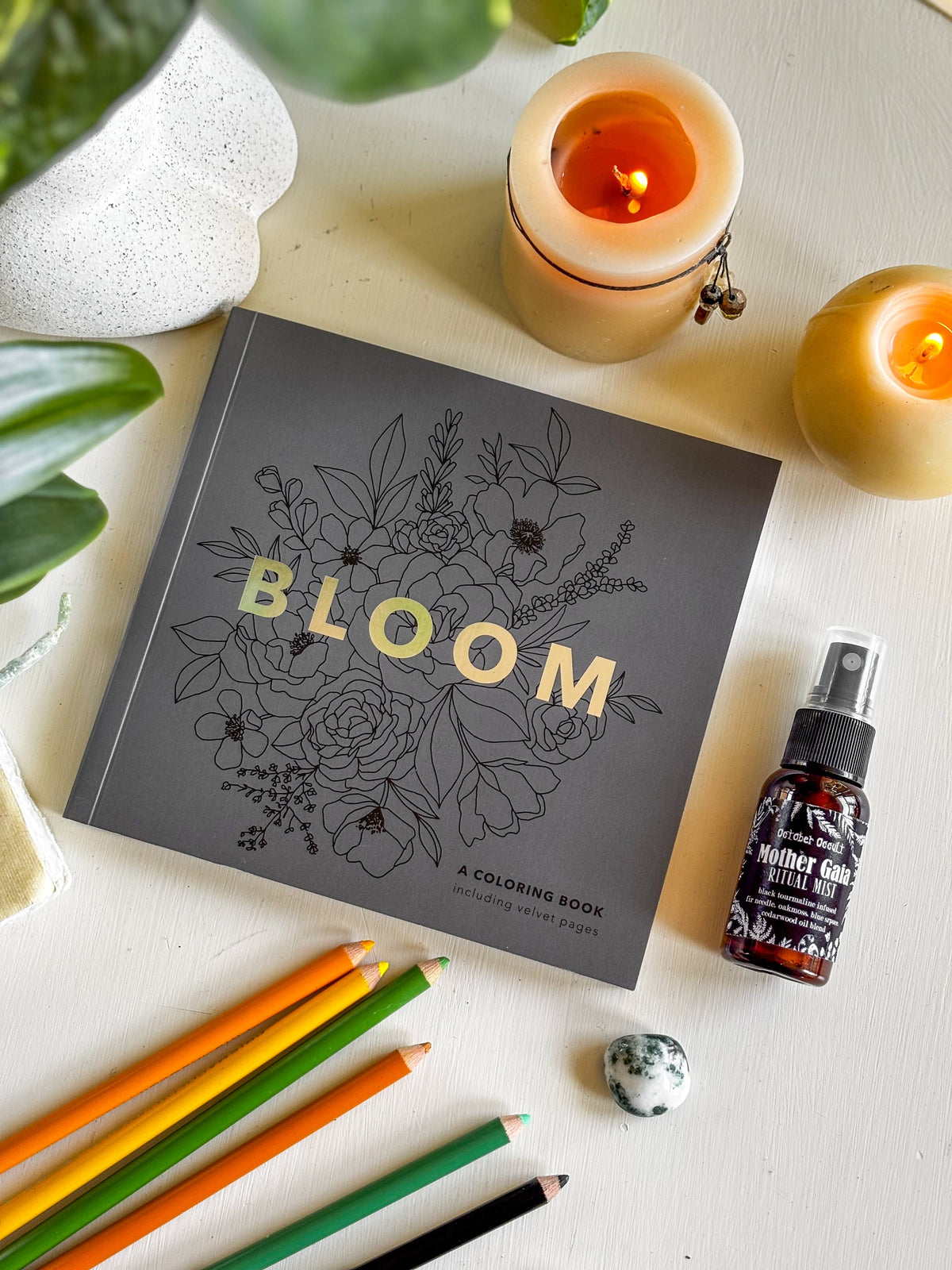 Bloom Mini Floral Adult Coloring Book