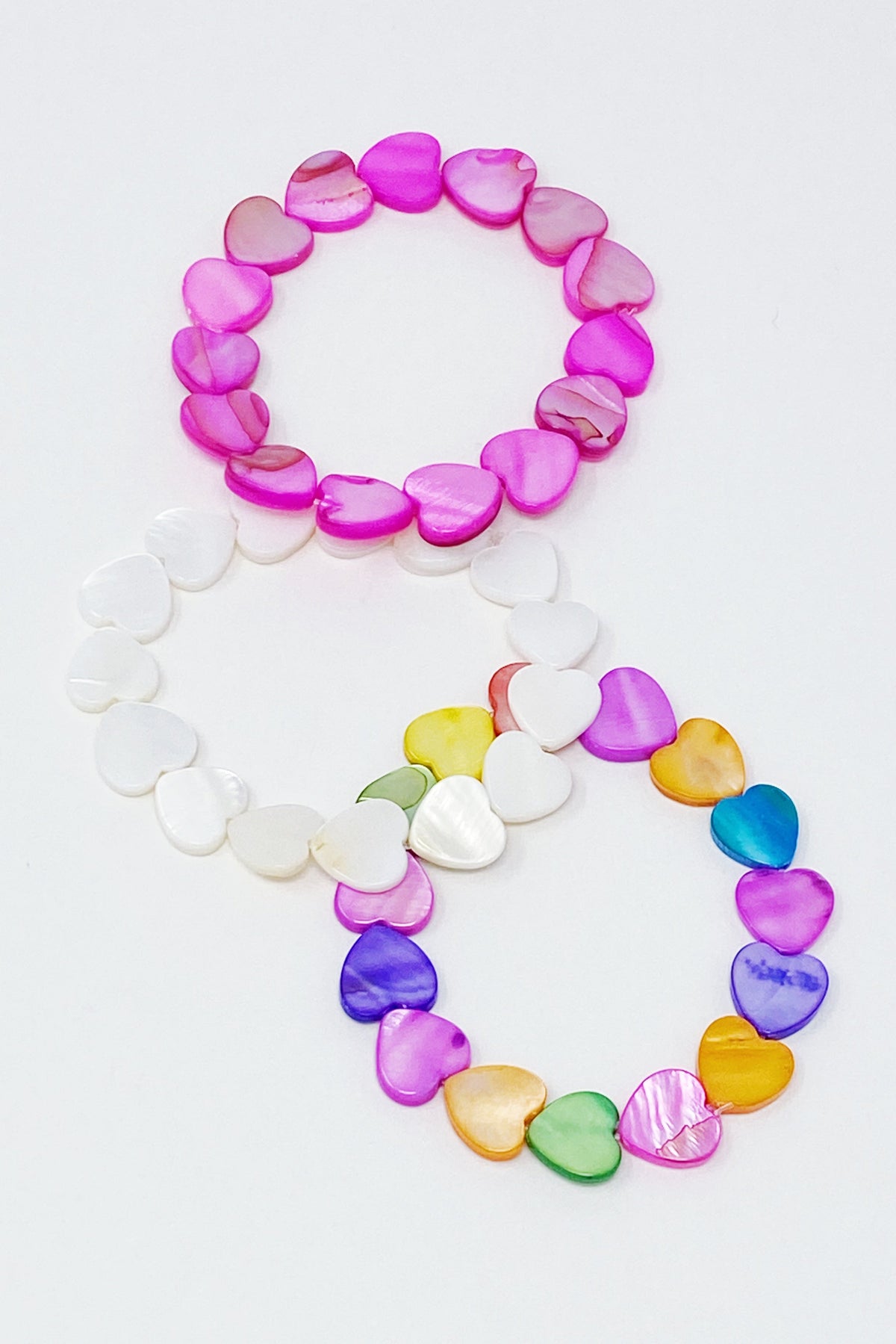 Shelly Heart Stretch Bracelet