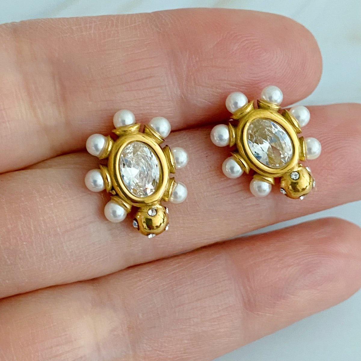 Glam on the Yacht Stud Earrings