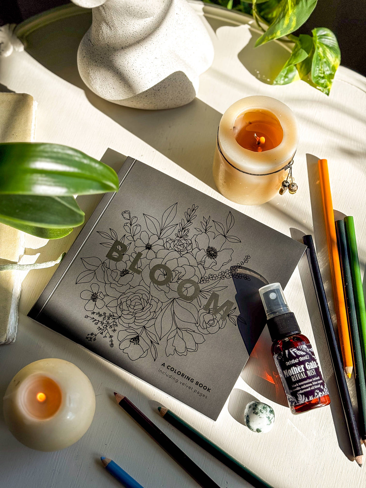 Bloom Mini Floral Adult Coloring Book