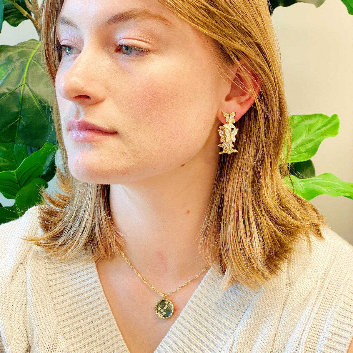 Astronomical Glam Zodiac Constellation Medallion Necklace