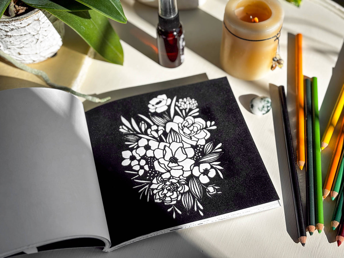 Bloom Mini Floral Adult Coloring Book