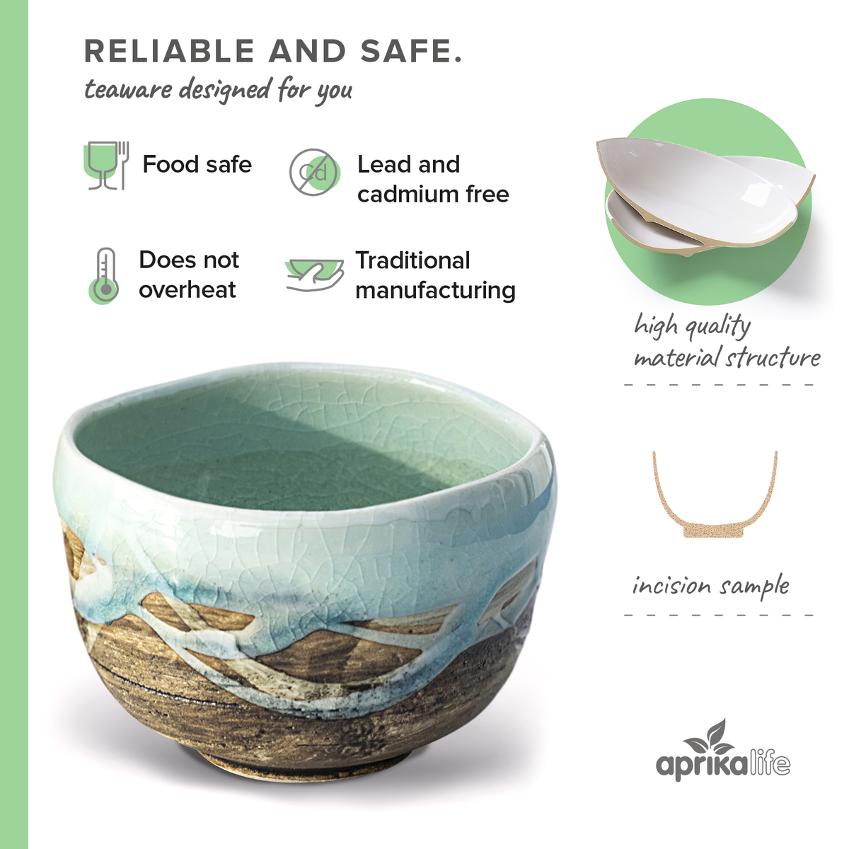 Blue &amp; White Small Matcha Bowl by Aprika Life