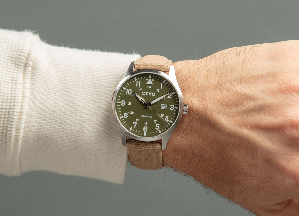 Arvo Rove Field Watch - Spring Green by Arvo