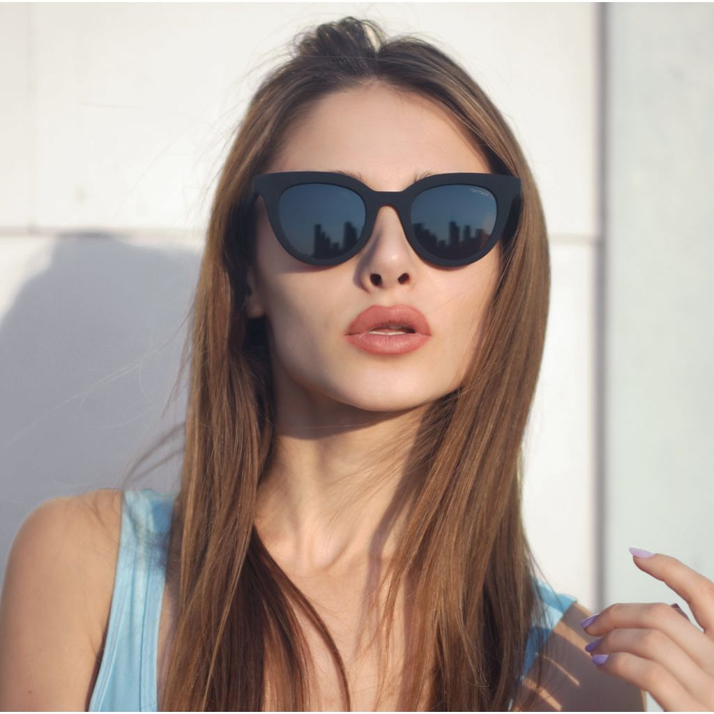 Brittany - Matte Black Sunglasses