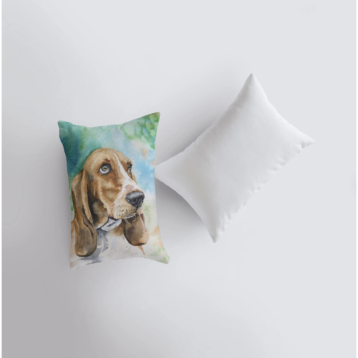 Basset Hound | 12x18 | Dog Watercolor | Pillow Cover | Home Decor | Custom Dog Pillow | Dog Mom | Accent Pillow Covers | Throw Pillow Covers