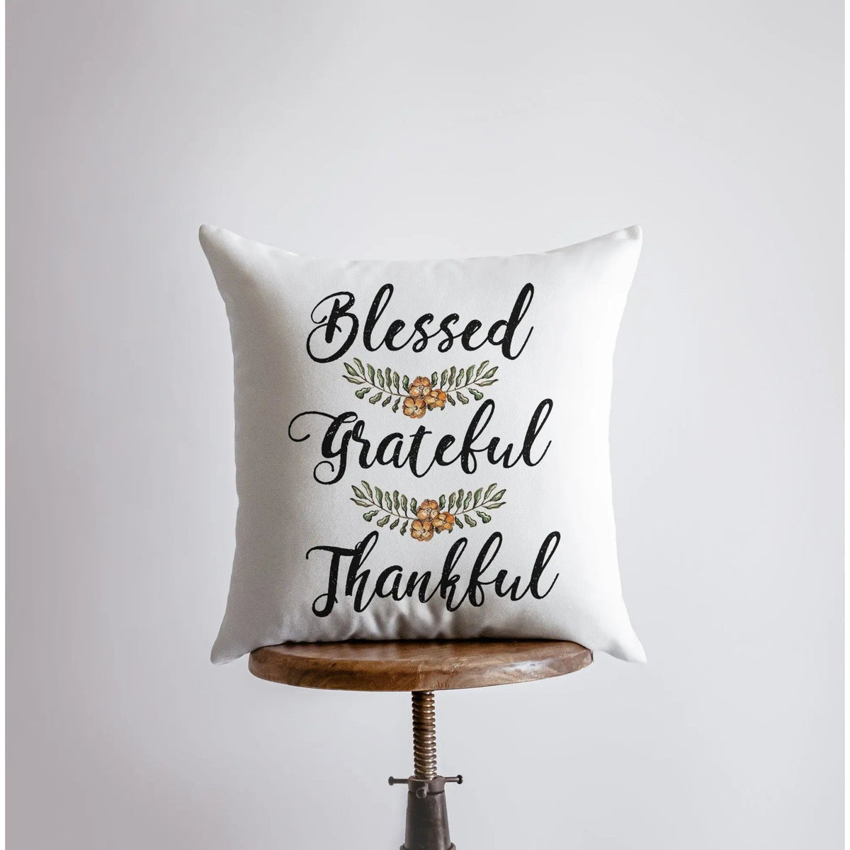 Blessed Grateful Thankful | Pillow Cover | Fall Decor | Fall Decoration | Thanksgiving Decor