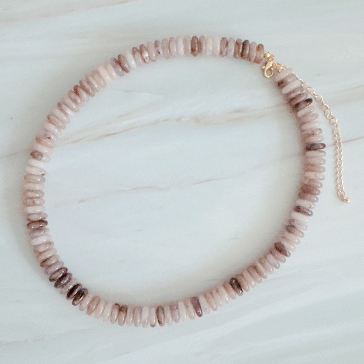 Blush & Earthy Canyon Natural Stone Beaded Necklace