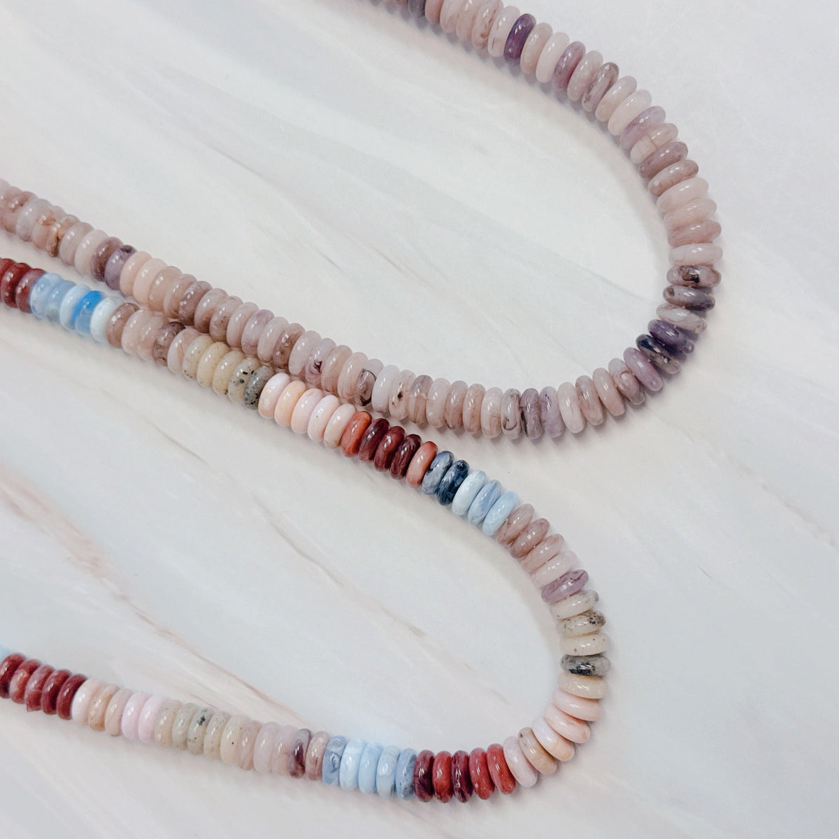 Blush & Earthy Canyon Natural Stone Beaded Necklace