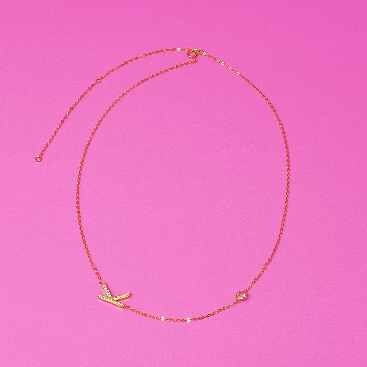 Finest Shine Initial Sterling Silver Necklace