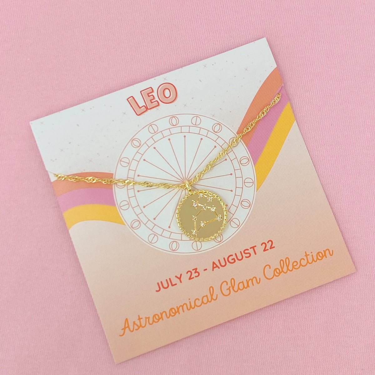 Astronomical Glam Zodiac Constellation Medallion Necklace