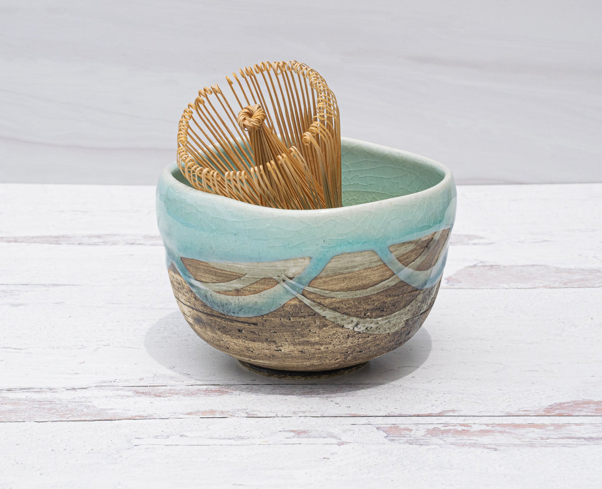 Blue &amp; White Small Matcha Bowl by Aprika Life