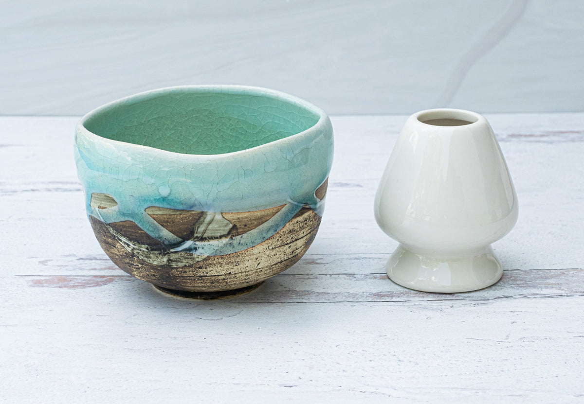 Blue &amp; White Small Matcha Bowl by Aprika Life