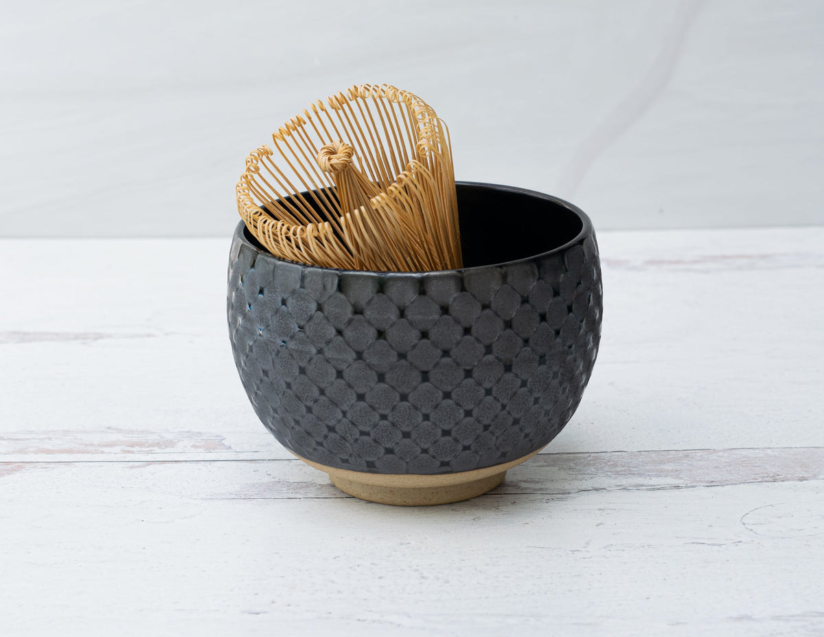 Black Ami Pattern Matcha Bowl by Aprika Life