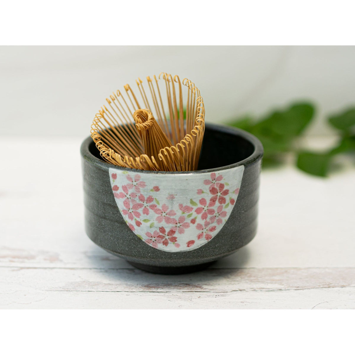 Dark Grey Flowers Bowl by Aprika Life