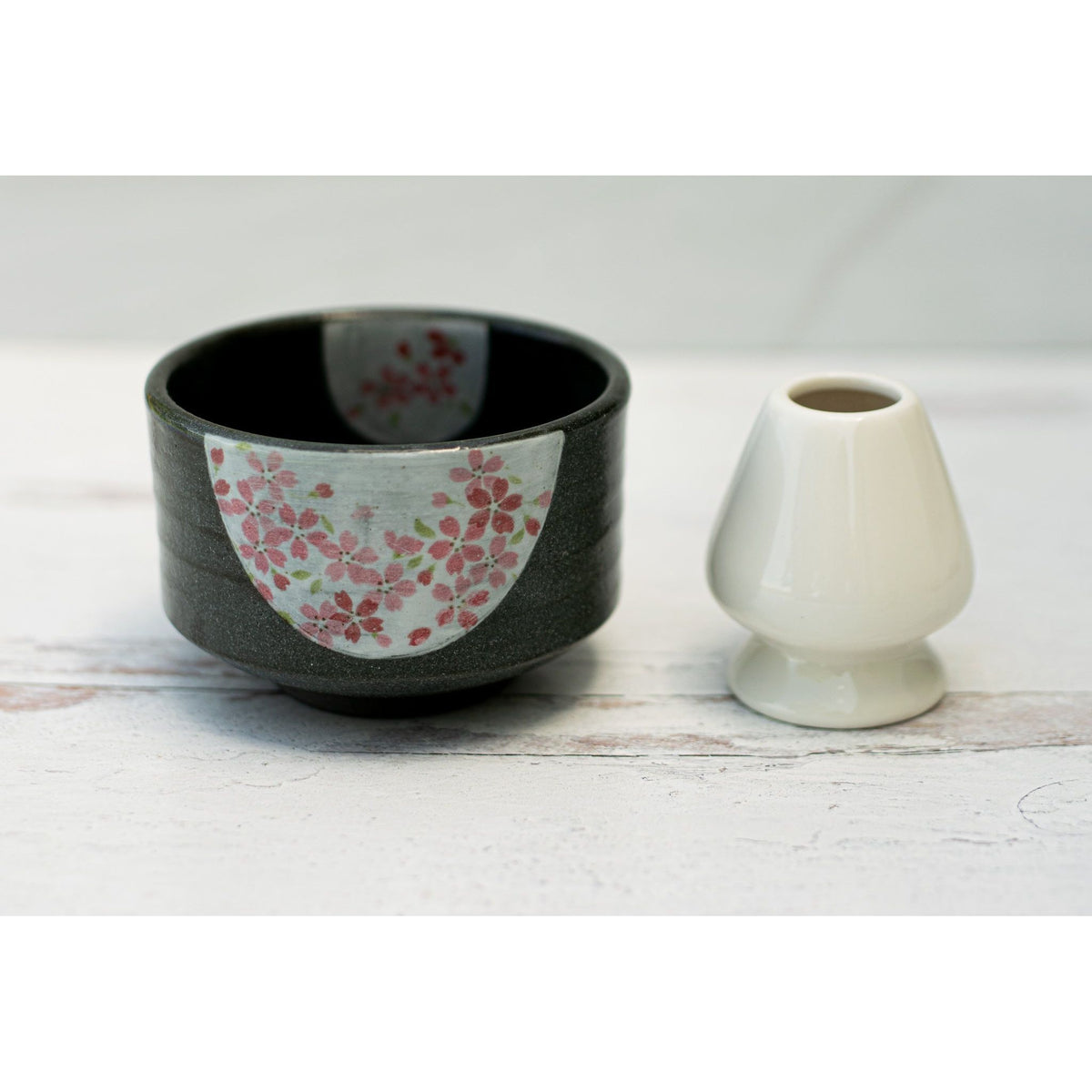 Dark Grey Flowers Bowl by Aprika Life