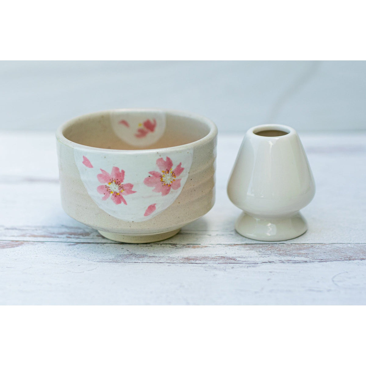 Beige with Pink Flowers Bowl by Aprika Life