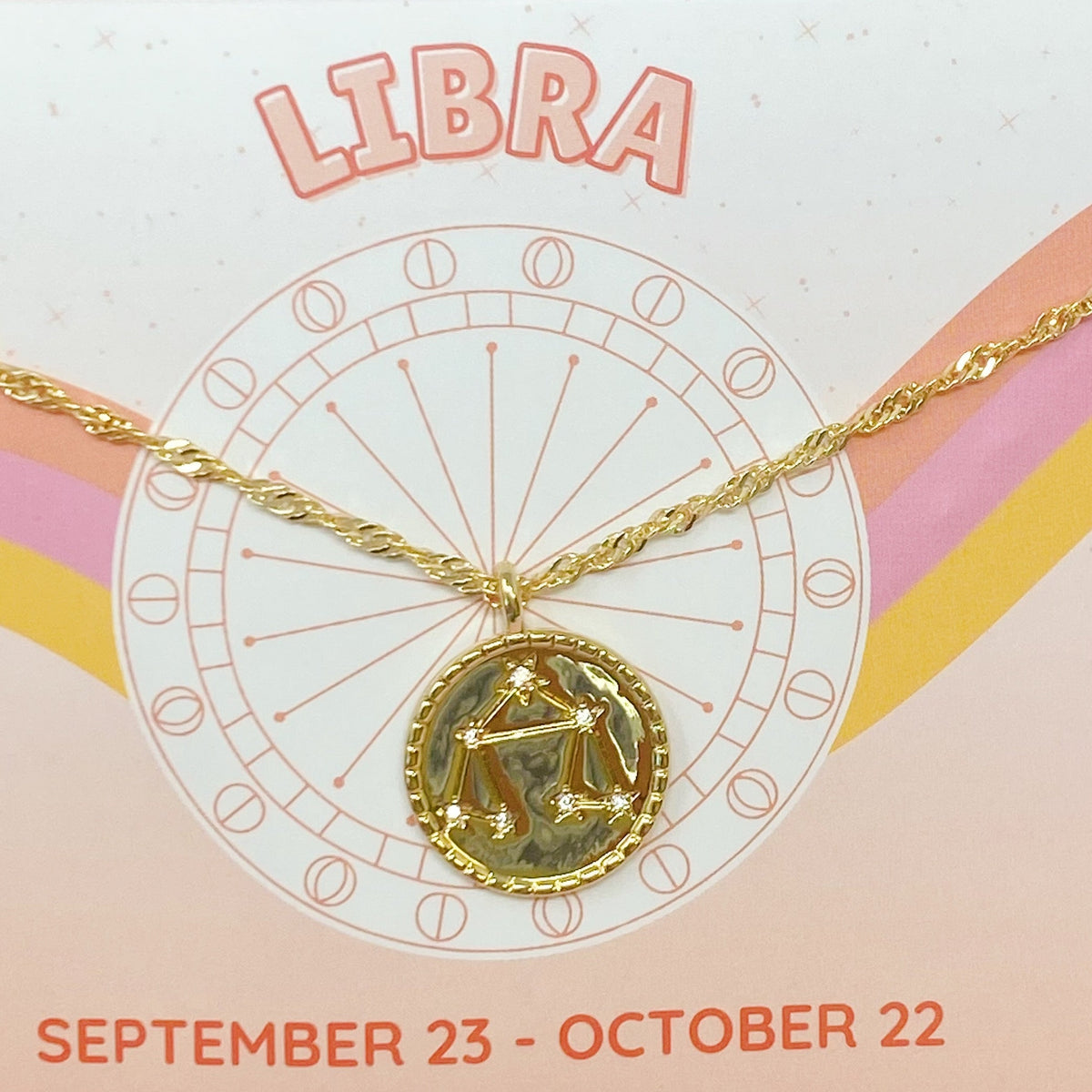 Astronomical Glam Zodiac Constellation Medallion Necklace