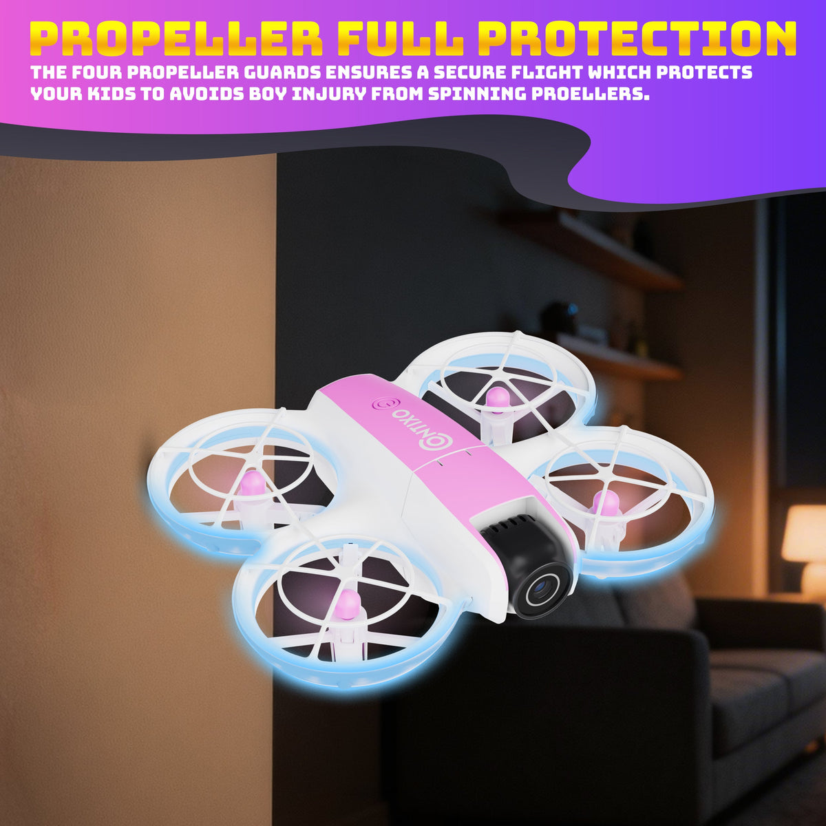 Contixo F15 Astro Mini Drone With 2.4" Screen Remote – 720P HD Camera, Live Video Display, Optical Flow Hover, One-Key Takeoff/Landing, 360° Stunts, 2 Batteries, Beginner Drone for Kids & Adults