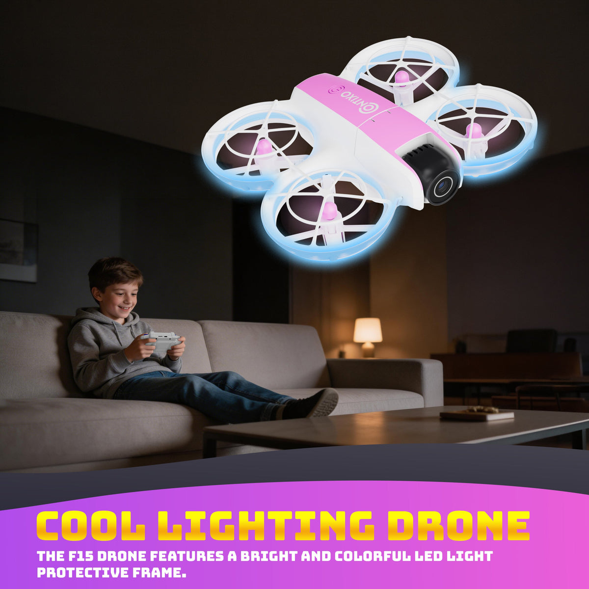 Contixo F15 Astro Mini Drone With 2.4" Screen Remote – 720P HD Camera, Live Video Display, Optical Flow Hover, One-Key Takeoff/Landing, 360° Stunts, 2 Batteries, Beginner Drone for Kids & Adults