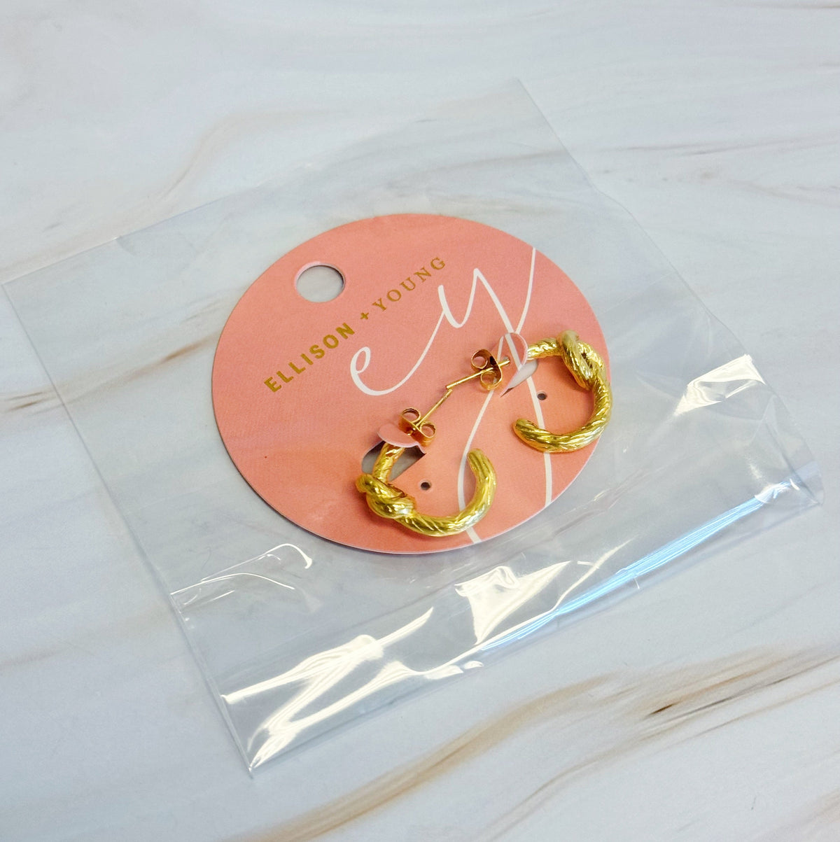 Textured and Knotted Hoop Earrings
