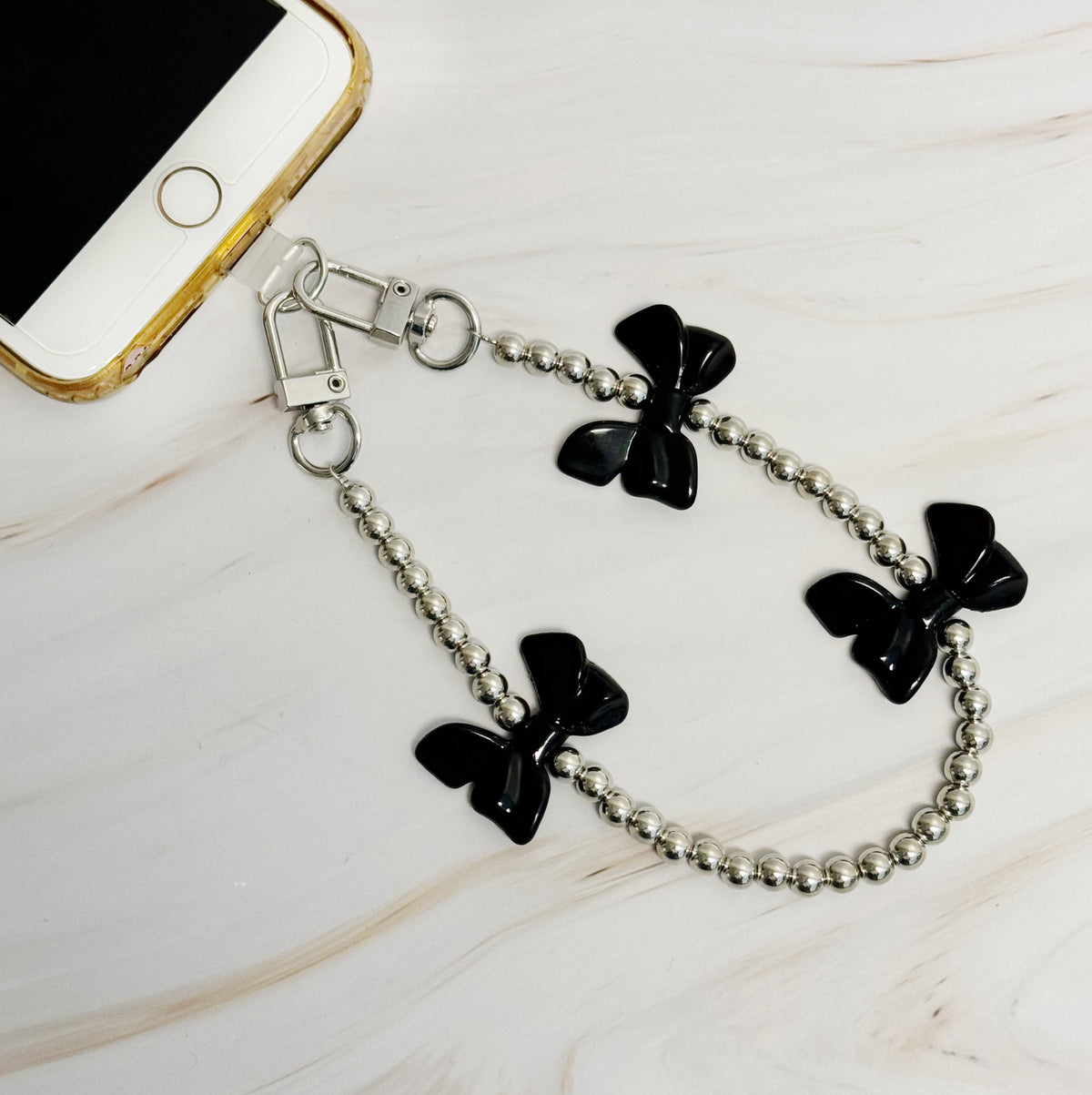 Bows and Beads Phone Wrist Lanyard