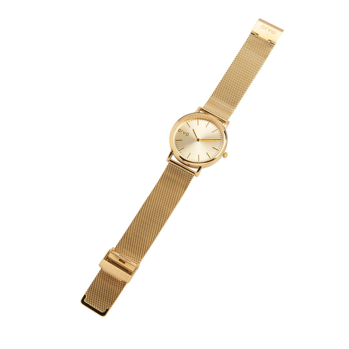 Arvo Gold Time Sawyer Watch - Gold Mesh Band by Arvo