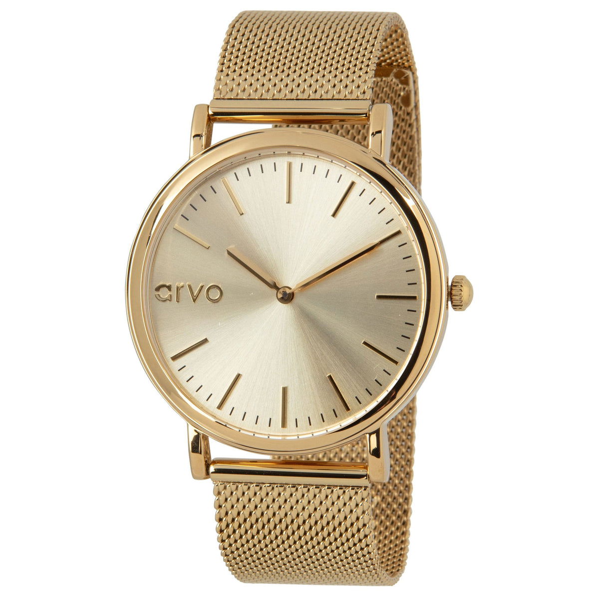 Arvo Gold Time Sawyer Watch - Gold Mesh Band by Arvo