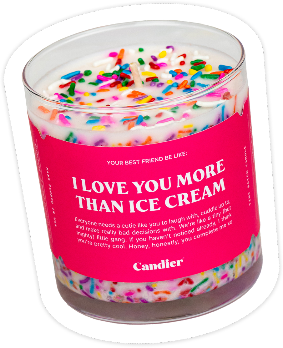 I LOVE YOU MORE THAN ICE CREAM CANDLE