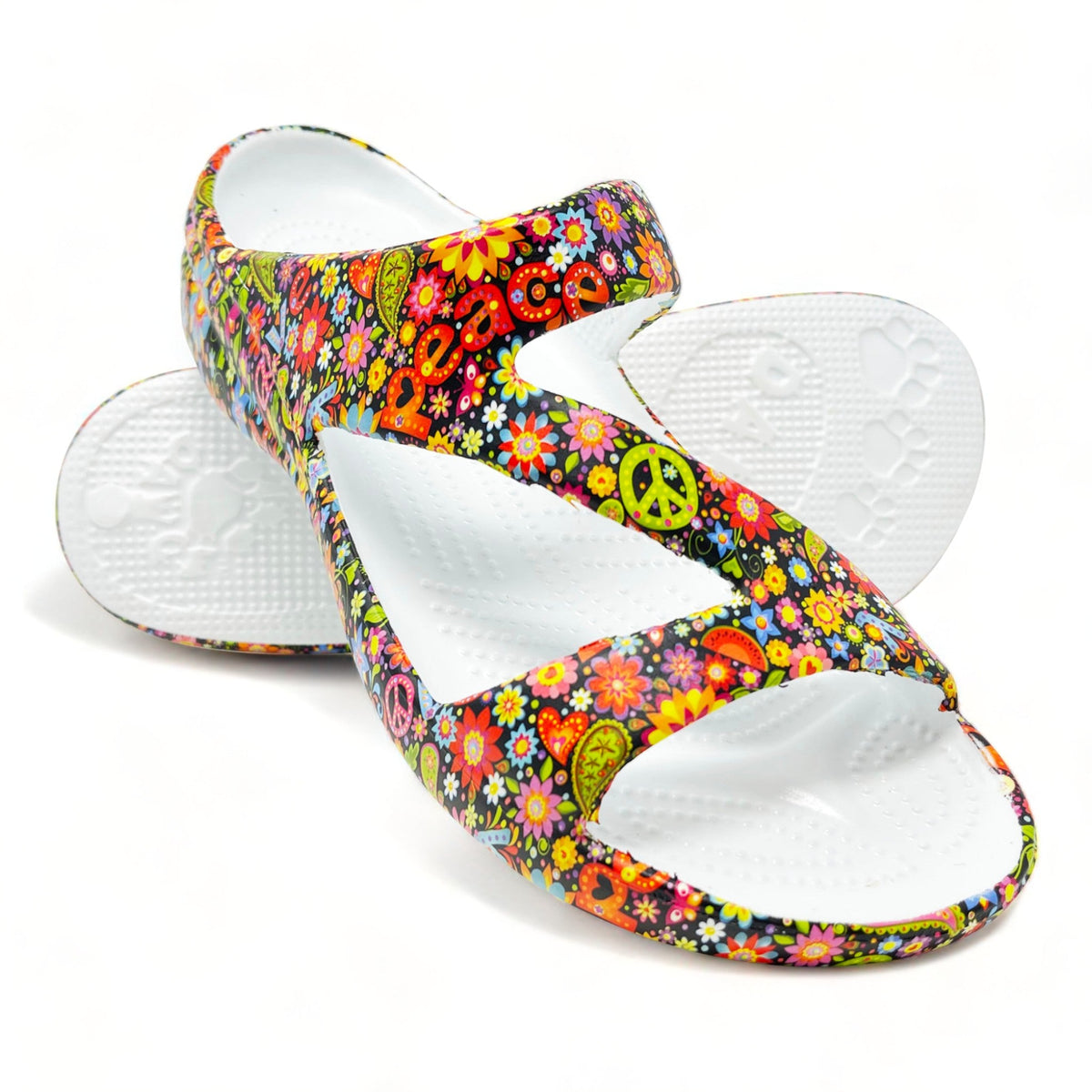 Women&#39;s PAW Print Z Sandals - Peace Out by DAWGS USA