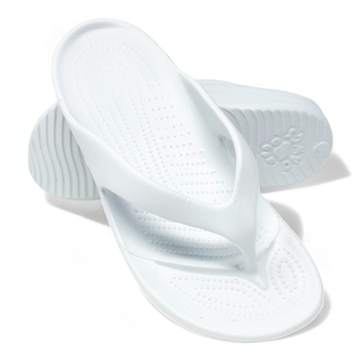 Women&#39;s Flip Flops - White by DAWGS USA