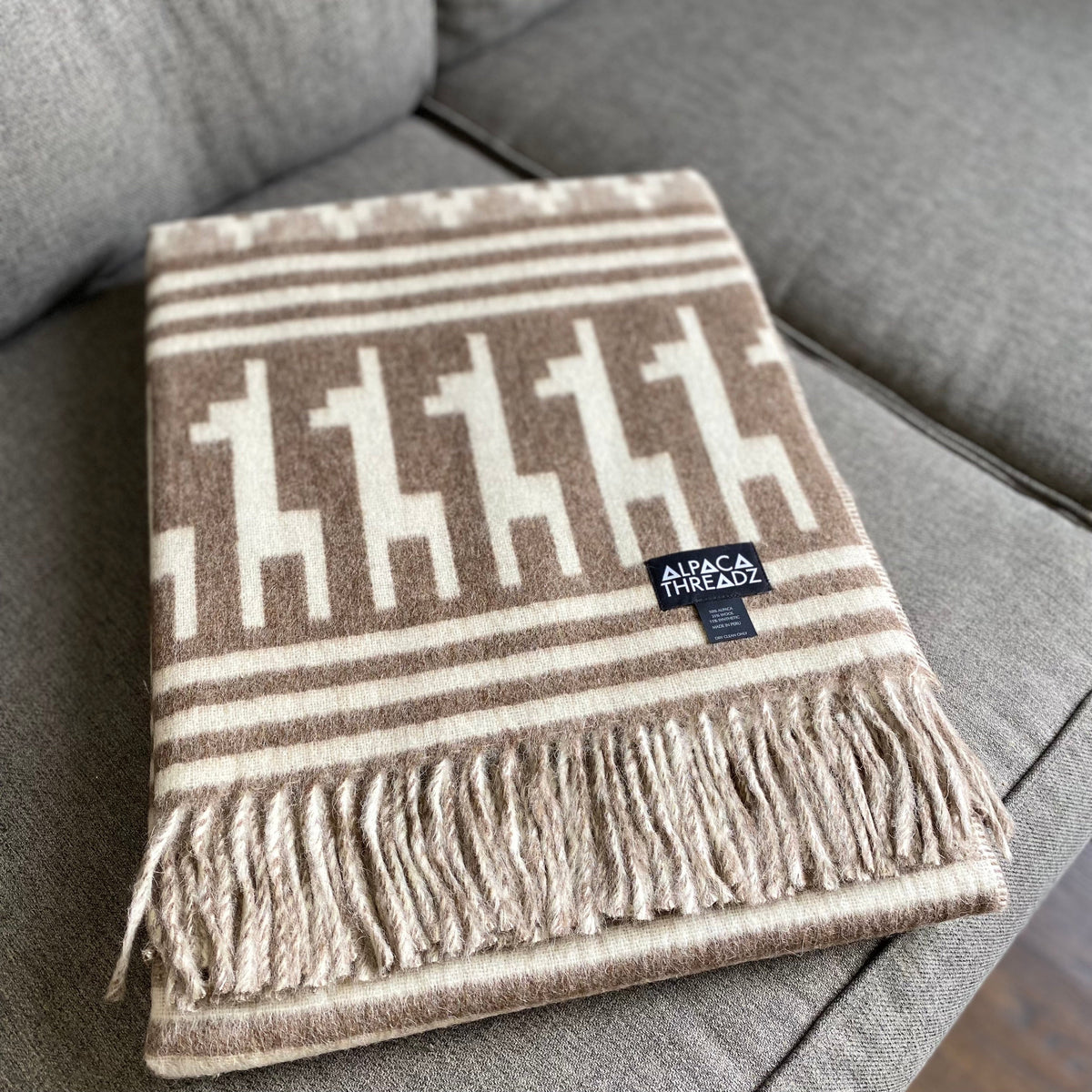 Alpaca Wool Throw Blanket