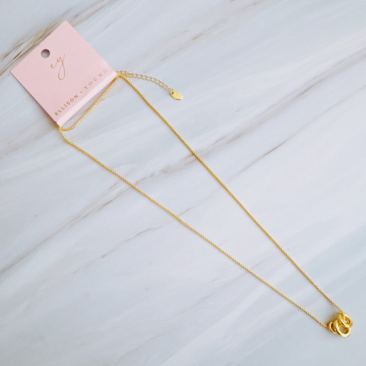 Trio Oval Pendant Necklace