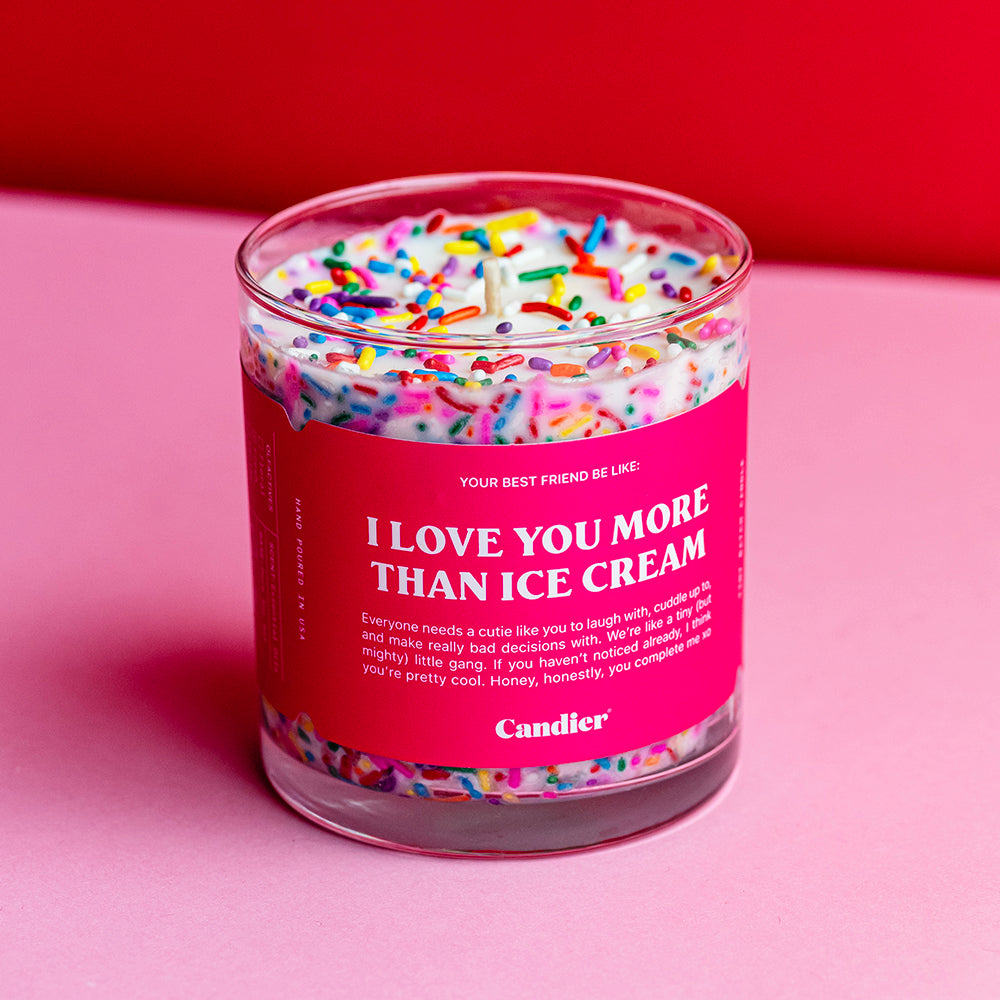 I LOVE YOU MORE THAN ICE CREAM CANDLE